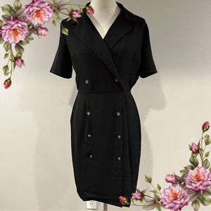 Monteau Los Angeles Elegant Black short sleeve Dress‎ size Large